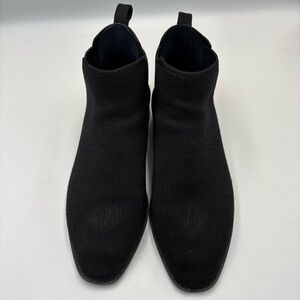 Rothy’s onyx black‎ merino wool ankle boot